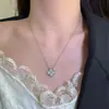 Collar de Plata de Ley 925 Río Estrellado Brillante Gota de Agua para Mujer, Cadena de Suéter Ins, Cadena Clavicular de Lujo Ligero de Gama Alta, Regalo de Cumpleaños