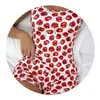 Conjunto de pijama de camisola y shorts para mujer de verano con estampado de cerezas y cebra, corte holgado, se puede usar afuera, ropa de estar casual sin mangas