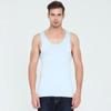 Colete masculino sem costura de seda gelada, roupa íntima masculina de verão, justa, justa, esportiva para jovens, sem mangas, camiseta de base