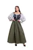 Vestido de Corte Europeo y Americano Período Medieval Renacentista Disfraz de Performance Vestido Dirndl Bávaro Oktoberfest