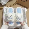 Novas Chinelos Fofos de Casa para Meninas Outono 2026 Chinelos de Pelúcia para Interior Femininos Abertos na Ponta com Tira Única Desenho Animado de Algodão