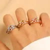 Anillo de amor creativo, estilo hip hop, estilo retro francés, exquisito y de gran venta transfronteriza, moderno y combinable para mujeres.