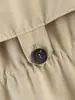 Venta al por mayor transfronteriza de ropa de mujer de estilo europeo y americano nuevo, gabardina larga de moda vintage para el día a día con cintura ajustable y solapa