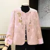 Nueva Chaqueta Corta Bordada Estilo Chino Nacional para Madres, Moda Primavera y Otoño para Mujeres de Mediana Edad y Mayores, Top Elegante