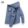 Jaquetas Masculinas da Moda para Primavera e Outono Jaquetas Casuais com Zíper Tops Esportivos Casuais com Capuz em Estoque