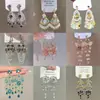 Brincos de Franja Brilhantes Estilo Francês Leve Luxo Boêmio Pesado Étnico Versátil Brincos de Tarraxa Design de Nicho Brincos