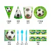 Fútbol Transfronterizo Temática de la Copa del Mundo Liga Europea de Fútbol Suministros para Fiesta de Cumpleaños Infantil Platos Desechables