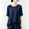 Camiseta de algodão emagrecedora que cobre o quadril para mulheres 2026 verão plus size manga curta frente curta atrás longa top assimétrico em branco