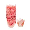 Vaso de Papel Tulipán Venta Caliente Soporte para Pastel Vaso Llama Pastel de Muffin Horneado Papel Antiadherente Soporte Suministros para Hornear 200 Piezas