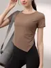 Top de Yoga Lulu Nuevo con Rayas Gruesas para Mujer, Ajuste Delgado para Pilates, Entrenamiento, Fitness, Ropa de Yoga para Verano