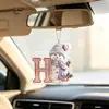 Novas decorações de Natal com boneco de neve roxo transfronteiriças de 26 letras, enfeites acrílicos 2D para casa e carro