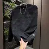 Marca de moda transfronteriza para hombre, con felpa gruesa, para otoño e invierno, capa base, estilo coreano, moda, tie-dye, rebelde, fresco, de alta calidad, con cuello redondo, sudadera