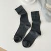 Calcetines Blancos Holgados para Mujer, Delgados y Transpirables, Hechos de Algodón Puro, Sin Costuras, Estilo Coreano, Calcetines de Media Pantorrilla, Adecuados para Combinar con Zapatos Pequeños de Cuero, Calcetines Largos para Otoño