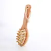 Cepillo de Masaje de Doble Cara Cerdas Bala Cepillo de Baño Corporal Mango de Madera Cepillo de Lufa Nanzhu Hemu Cepillo de Baño