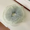 Goma para el pelo de malla de lunares con encaje estilo francés para moños, Cuerda para el pelo de alta elasticidad para coletas bajas, Accesorio para el pelo