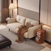 Sofá pequeño para sala de estar de apartamento Moderno Simple Habitación de alquiler Apartamento Fila recta Largo Arte en cuero Oficina Área de descanso Recepción