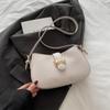 Bolsa de Ombro/Axila Vintage para o Dia a Dia Inverno 2024 Bolsa Feminina Texturizada Moda Casual Portátil Transversal Bolsa Feminina para Escritório