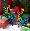 Decoración Navideña Rasca y Gana para Niños Bricolaje Colorido Pintura Papel para Rascar Arte Árbol de Navidad Colgante Hecho a Mano