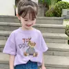 Camiseta de Manga Corta para Niña Algodón Puro Manga Media Top para Bebé Delgado Ropa Infantil Moda Nuevo Verano 2026