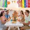Set de Guirnaldas de Flores de Lei Hawaiano Variadas Ropa Floral Colorida para Reuniones Familiares Viajes de Verano a la Playa