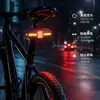 Luz trasera de dirección para bicicleta con control remoto, sensor de freno inteligente con bocina, equipo para ciclismo nocturno al aire libre, luz trasera de advertencia para bicicleta