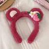 Diadema de Peluche de Dibujos Animados para Lavado de Cara y Mascarilla Facial Nueva Linda Goma para el Cabello Infantil Pasador Accesorios para el Cabello de Celebridad de Internet para Mujeres