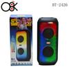 Fábrica de alto-falantes Novo alto-falante Bluetooth BT-2426 portátil para exterior duplo de 4 polegadas exportação de comércio exterior alto-falante Bluetooth