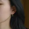 Novo clipe de brinco integrado minimalista quadrado pequeno, moderno e único, para bobina de mosquito, sem furo, brincos de tarraxa simples e elegantes para mulheres