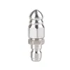 Estoque de fábrica bico de água de alta pressão de aço inoxidável 1/4 de conexão rápida com 1 ponta frontal e 6 traseiras para desentupimento de esgoto