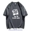 Camiseta Casual Versátil de Manga Curta Solta para Homens, Colaboração Bob Esponja Calça Quadrada, Nova Marca Tendência Verão Estampa Redonda