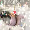 2023 Cruzamento de Fronteiras Natal Pequeno Animal Esquilo Ouriço Pingente Árvore de Natal Decoração de Carro Decoração de Casa