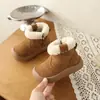Botas de neve infantis quentes e isoladas com forro de fleece, nova coleção outono/inverno 2026, unissex, casuais, versáteis e antiderrapantes de algodão