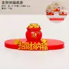 Shishi Ruyi Base Vermelha Decoração Enfeites Artesanato em Resina Sucesso Imediato Suporte para Celular Base Acessórios