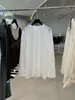 Recomendação PrincipalYuran 26 Outono Inicial Novo Estilo Amônia Líquida Algodão Mercerizado Dupla Face Bordado de Bolinhas Camisa Oversized de Manga Longa