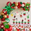 Conjunto de Natal Novo Amazon Transfronteiriço: Toalha de Mesa, Meias de Natal, Decorações Espirais, Balões de Látex Impressos