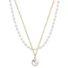 Collar de perlas apiladas de doble capa para mujer otoño e invierno 2023 nuevo de moda diseño de nicho de lujo ligero cadena de clavícula exquisita