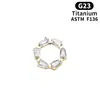 Pendientes de Titanio F136 de Grado Médico con Circonita Súper Brillante, Rosca Interna, Base Plana, Pendientes No Extraíbles, Piercings para Labio de Ópalo, Piercings para Cartílago