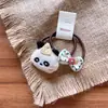 Lindo Anillo de Pelo de Animales Oscuros de Tela de Algodón Grande para Niños Par de Cuerdas para el Cabello Grandes Bordadas para Niñas