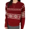 Suéter Suave de Punto Jacquard Fair Isle para Mujer, Nuevo Estilo Otoño/Invierno 2026, Top de Punto de Diseño Holgado y Sencillo