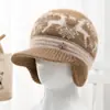 Chapéu de Inverno para Mãe, Mulheres de Meia-Idade e Idosas, Proteção Contra Frio, Chapéu Quente com Proteção para Orelhas, Chapéu de Lã Tricotado com Pelúcia para Avó e Senhora Idosa