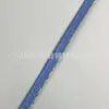 Fita de vivo em ganga azul, vivo com cordão, grampo de cordão, tira lateral, tira para DIY, acessórios para bolsas, tira