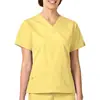 Tops de uniforme unisex, de secado rápido y duraderos, adecuados para salones de belleza y laboratorios, ropa de trabajo al por mayor para comercio transfronterizo