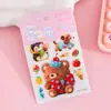 Pegatinas 5D tridimensionales con relieve para niñas, dibujos animados infantiles, autoadhesivas, impermeables, decoración DIY para funda de teléfono, patrones pequeños