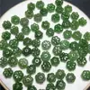Jade Hetian Natural Flor Cinco Pétalos Flor de Melocotón Ciruela Talla DIY Accesorios para Collar de Mano Verde Agua Soleado Lote de Identificación de Soporte