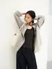 Love and Nancy Trece Líneas 2026 Otoño Estilo Coreano Algodón Puro Bolsillo de Parche Ropa de Trabajo Corte Holgado Camisa de Manga Larga para Mujer 04703