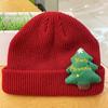 Gorro de Navidad Árbol de Navidad Regalo Gorro Guapi Regalo para Hombre Mostrar Cara Pequeño Casual Gorro de Lana Tejido Moda Infantil de Dibujos Animados