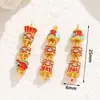 Pingente de Cadeado Gato da Sorte Chinês Tradicional Banhado a Ouro 18K Acessório de Joia Estilo Chinês DIY
