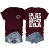 En mi era de madre de banda nota de amor cuello redondo moda manga corta estampado doble cara casual camiseta top mujeres