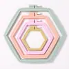 2026 Aro de Bordado Hexagonal Abs Colorido Herramienta para Punto de Cruz Aro de Bordado Suave Herramienta Auxiliar de Bordado