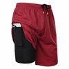 Pantalones cortos deportivos para correr maratón para hombre de secado rápido para fitness y deportes de 2 piezas, leggings anti-rozaduras para hombre